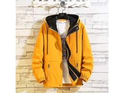 2026 chaqueta Casual para Hombre Otoño Primavera Chaqueta Bomber Deportiva Algodón Cremallera Con Bolsillos L Cor Amarelo