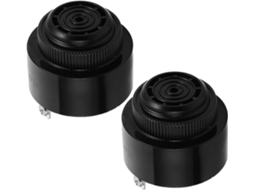 2 Buzzer De Alarme Sonoro Eletrônico Sfm380 12v/24v Contínuo De Plástico