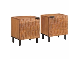 Vidaxl Armário De Cabeceira 2 Pcs Castanho 40 X 33 X 46 Cm