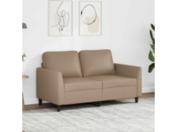 Vidaxl Sofá De 2 Lugares 120 Cm Couro Artificial Cor Cappuccino