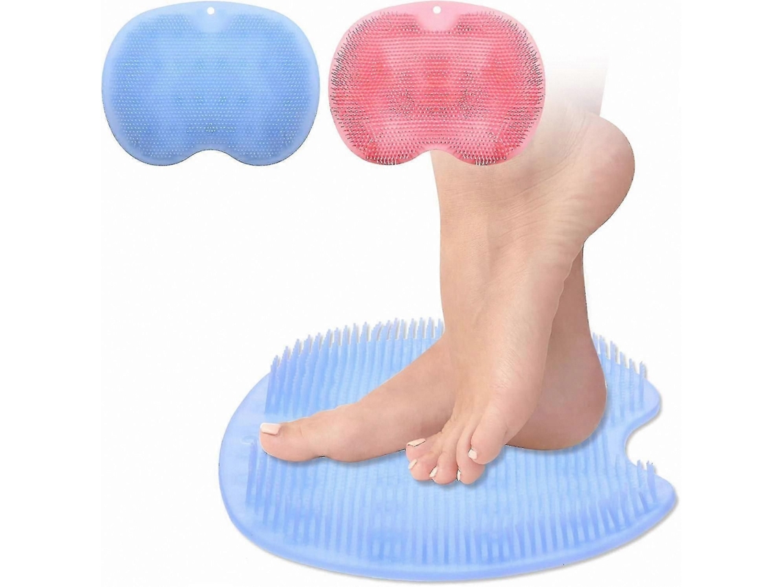 Tapete De Silicone Para Banho Com Massageador E Lavador Costas Limpeza Dos Pés.