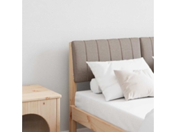 Vidaxl Cabeceira Estofada Cinzento-acastanhado 120 Cm