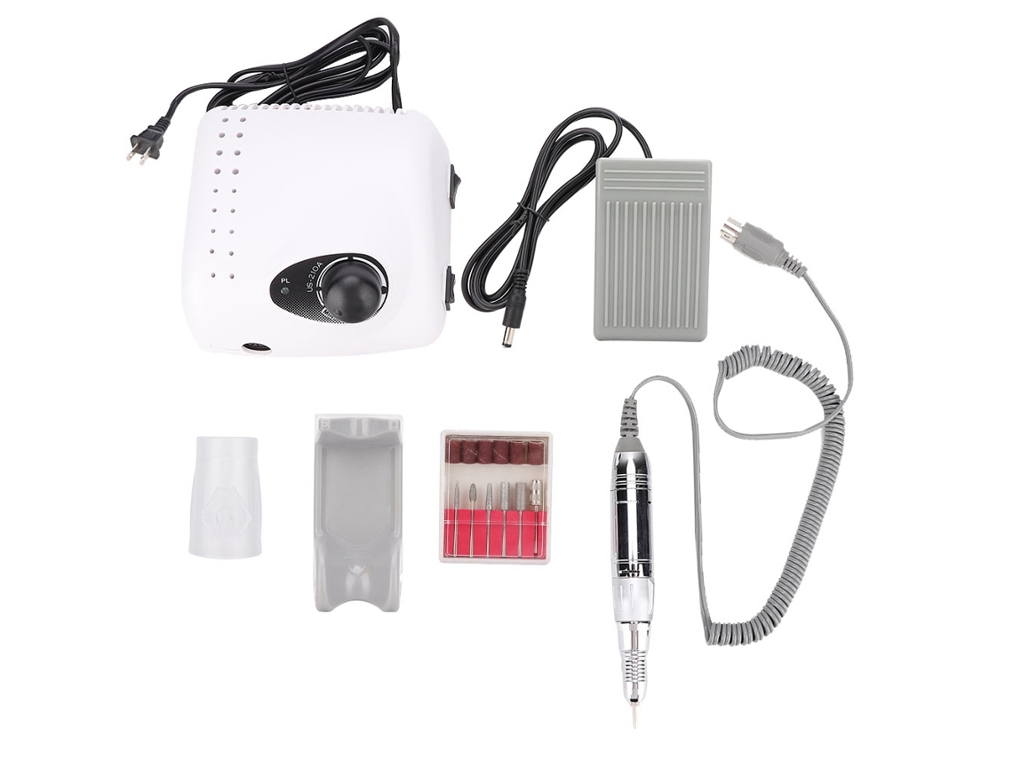 Máquina De Broca Eletrônica Para Unhas 35000 Rpm Profissional Manicure Pedicure Portátil Com Pedal