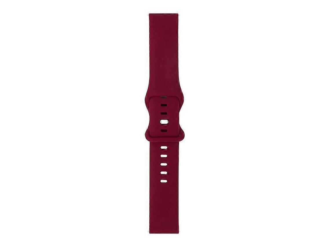 Pulseira De Silicone Com 8 Fivelas Para Huawei Watch Gt 2 46mm (vermelho Vinho)