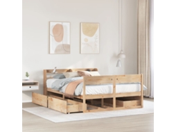 Vidaxl Cama Sem Colchão 160x200 Cm Madeira De Pinho Maciça