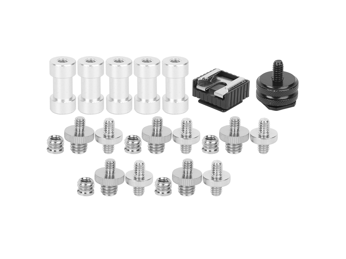 Adaptador De Parafuso Porca Dupla Extremidade Liga De Alumínio 1/4 3/8 Polegadas