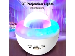 Luz Ambiente com Controle de Som e Projeção Led Multicolorida Presente Quarto
