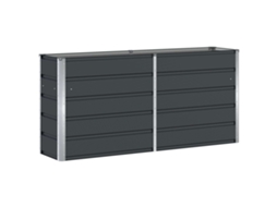 Conjunto 1 Floreira Vidaxl Antracite Aço (160 X 40 X 75 Cm)