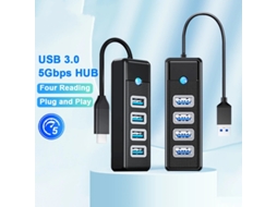 Yizhood 4 portas USB 3.0 Hub 5 Gbps de alta velocidade Multi Tipo C Ultra Slim OTG Docking Station para PC Laptop Acessórios Branco