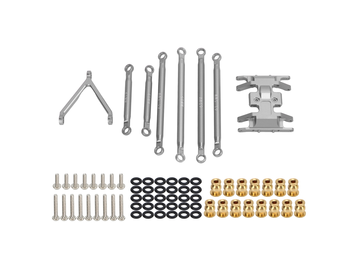Conjunto De Vínculos De Suspensão De Alumínio Anti-corrosão Para Carro Rc Axial Scx24 1/24 Cor Titânio