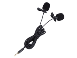 Micrófono Lapel Clip Doble 3.5mm Para Smartphone Y Móvil