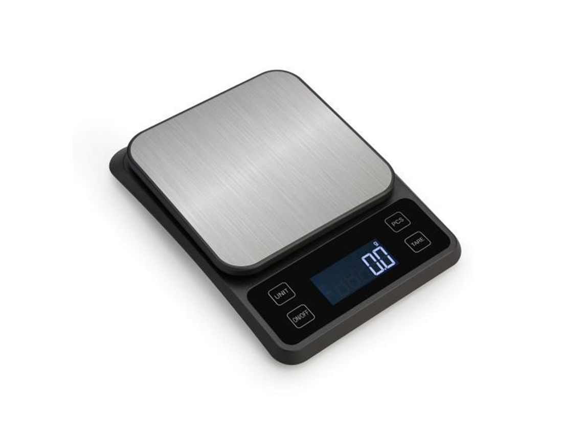 Lurelia Balança De Cozinha, 3 Kg, 0,1 G, Lcd, Aço Inoxidável