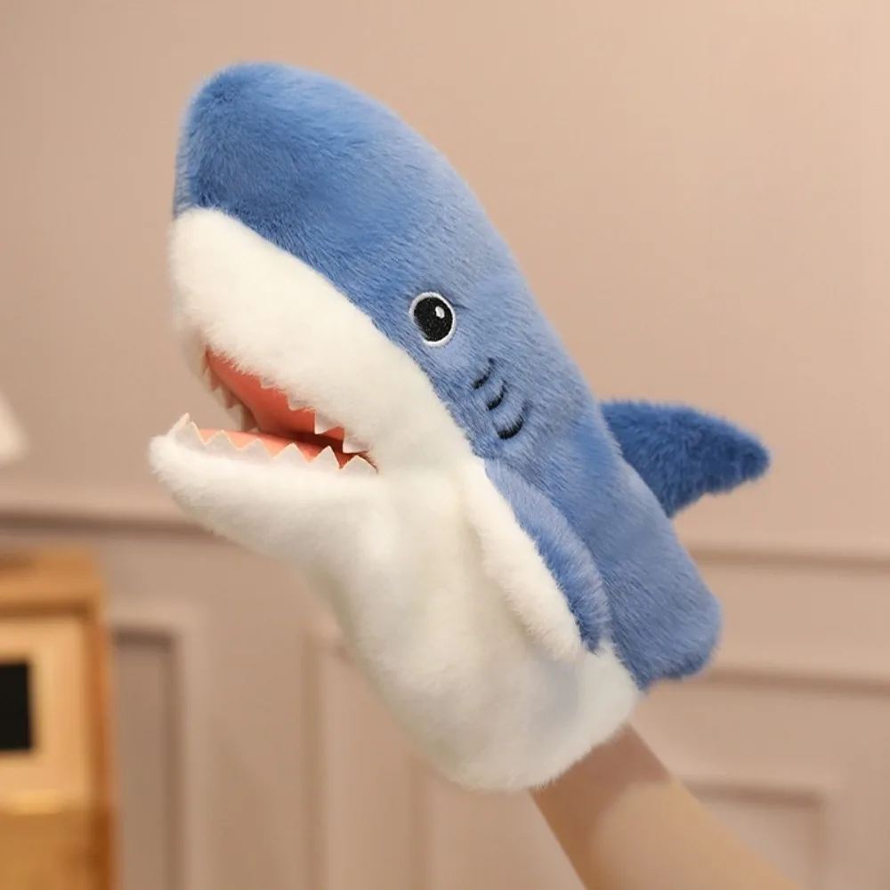Fantoche de Dedo de Animal, Brinquedo Interativo e Macio para Educação Infantil Que Conta Histórias MDUG (tubarão)