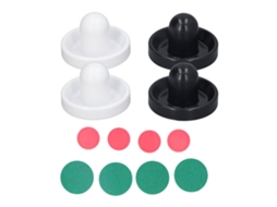 Mali 12pcs Conjunto de Acessórios para Air Hockey Mesa: 4 Pushers 4 Preenchimentos 4 Discos Type e