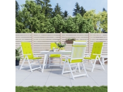 Vidaxl Almofadões Cadeiras Altas De Jardim 4pcs Tecido Verde Brilhante