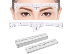 100 Ruleras de Sobrancelha, Moldes Adesivos Descartáveis para Microblading e Medição Precisa
