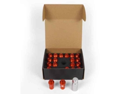 Set Porcas Omp 7075 M12 X 1,25 40 Mm 20 Uds Vermelho