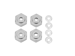 Mali 4pcs Adaptador de Hexágono de Roda Rc em Liga de Alumínio Profissional para Carros Rc 1/10 Cinza Titânio