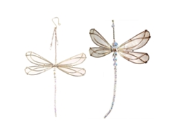 Elegante Pingente De Libélula Com Cristais Em Formato De Arco-íris E Corrente, Perfeito Para Pendurar Em Ambientes Internos E Externos.