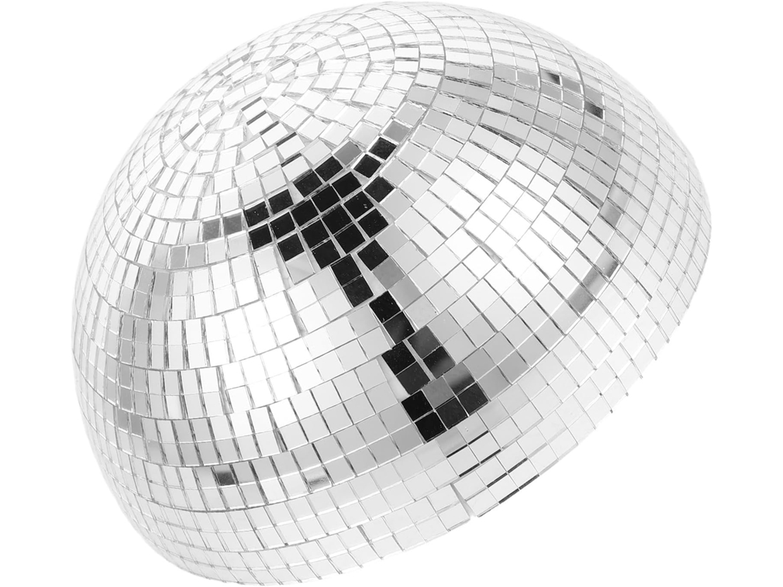 Esfera Decorativa Refletora de Jardim Kichouse, Feita de Aço Inoxidável Prateado, com Formato Semicircular e Reflexos CHABERLU