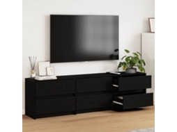 Vidaxl Unidades De Tv 180 X 34 X 50 Cm Carvalho Preto
