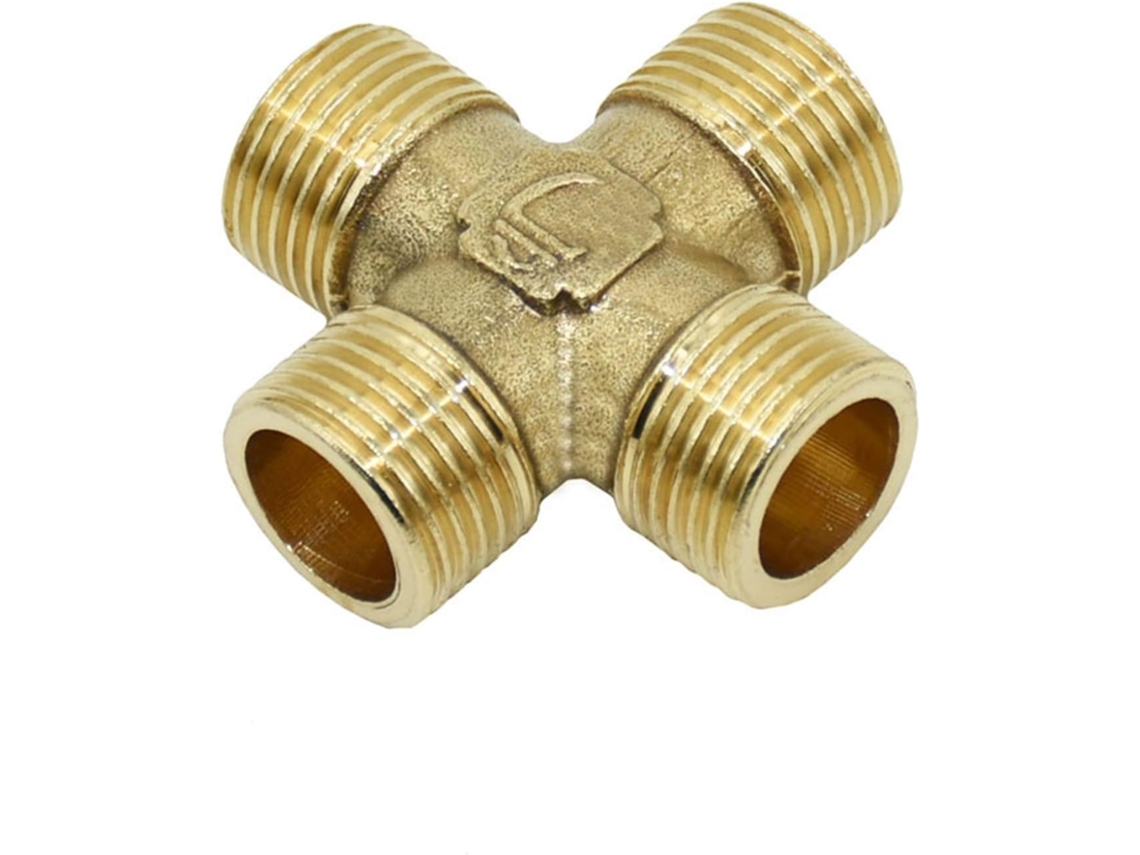 Adaptador para conector de jardim, cruzado 1/2" cobre | S/MARCA