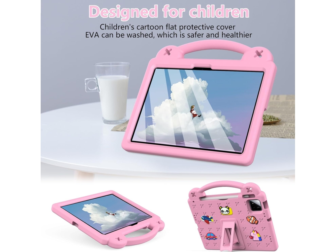 Capa Protetora Para Tablet Para Lenovo Tab P12 12,7 Polegadas Para Tablet, Suporte Alça Rosa - Elysve