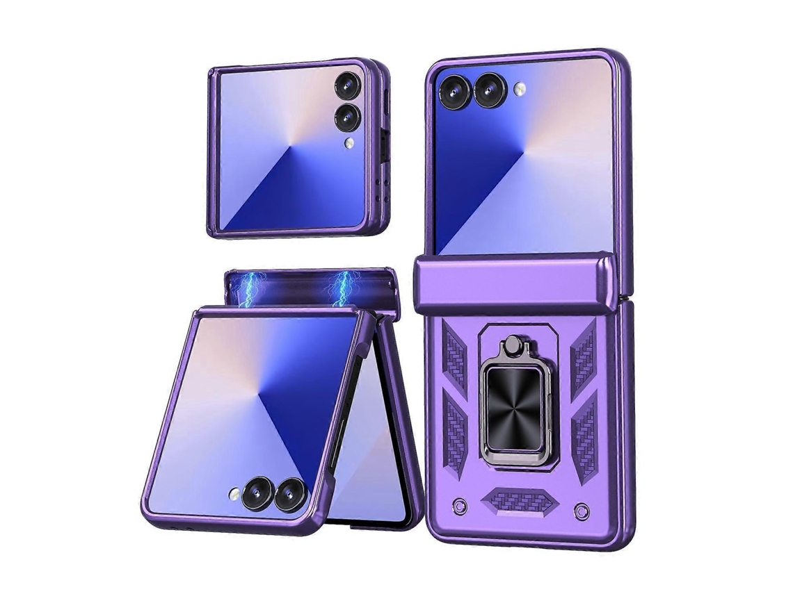 Capa Para Celular Kalebol Com Dobradiça Deslizante E Suporte De Anel Para Samsung Galaxy Z Flip7 5g
