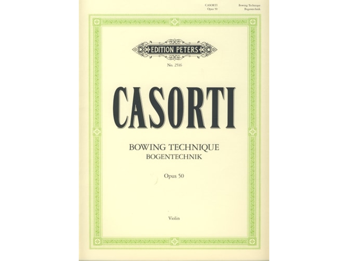 Livro Bowing Technique Op. 50 De Casorti (inglês)