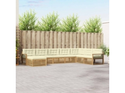 Vidaxl Conjunto De Sofás Para Exterior 8 Unid. Branco E Creme