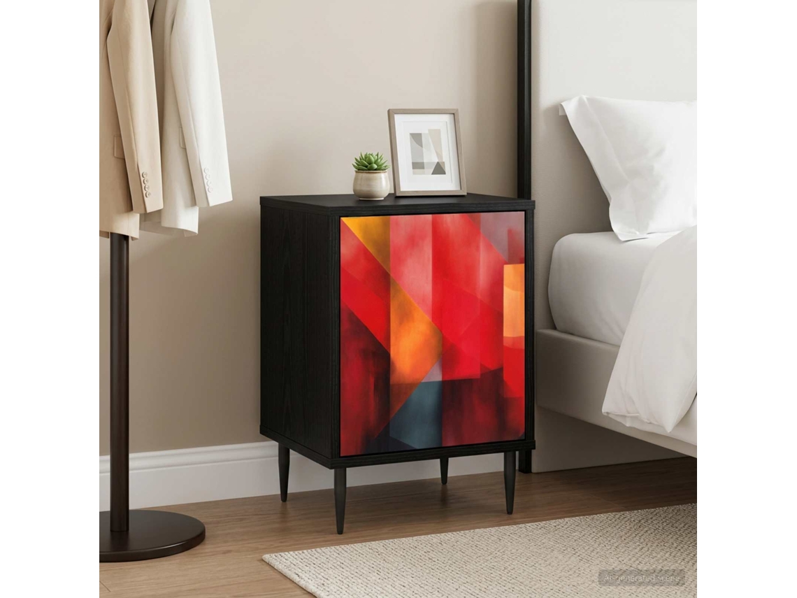 Vidaxl Armário De Cabeceira Heesch Carvalho Preto 36 X 33 X 51 Cm