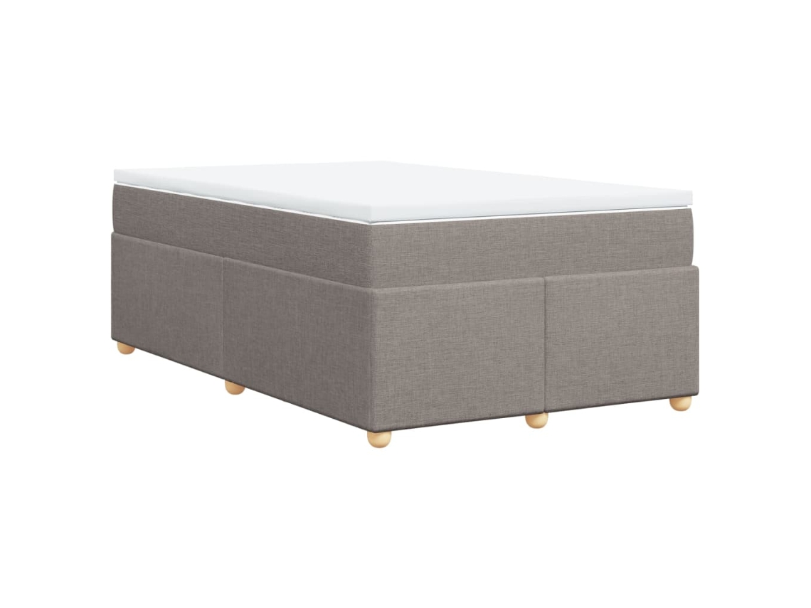 Box Spring Bed, Box Spring Beds Vidaxl Cinzento-acastanhado Tecido (120 X 190 Cm)