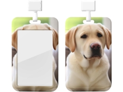 Porta Crachá Com Estampa De Um Adorável Labrador, Com Cordão, Capa Protetora De Plástico Impermeável Crachás, Ideal