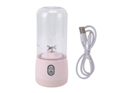 Lurelia Liquidificador Portátil Recarregável Usb, 410 Ml, 6 Lâminas, Aço Inoxidável, Para Sumos, Rosa