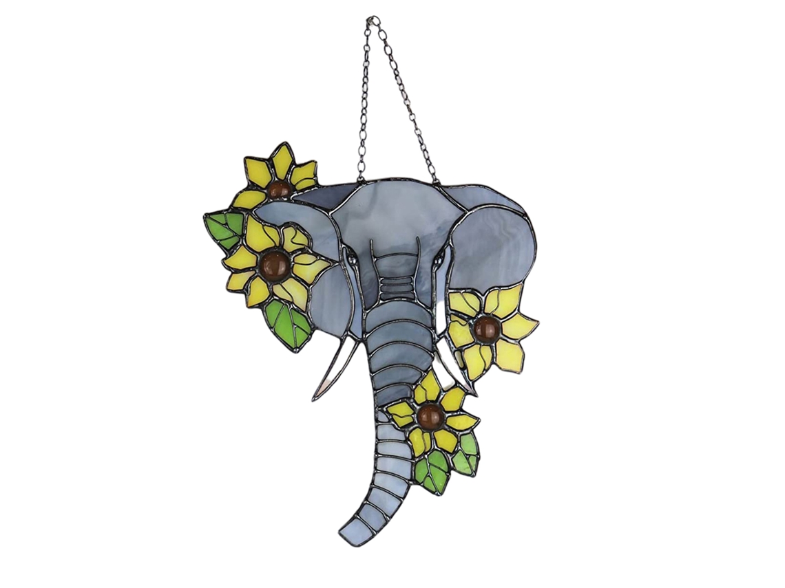 Pendente de Janela Girassóis Elefante