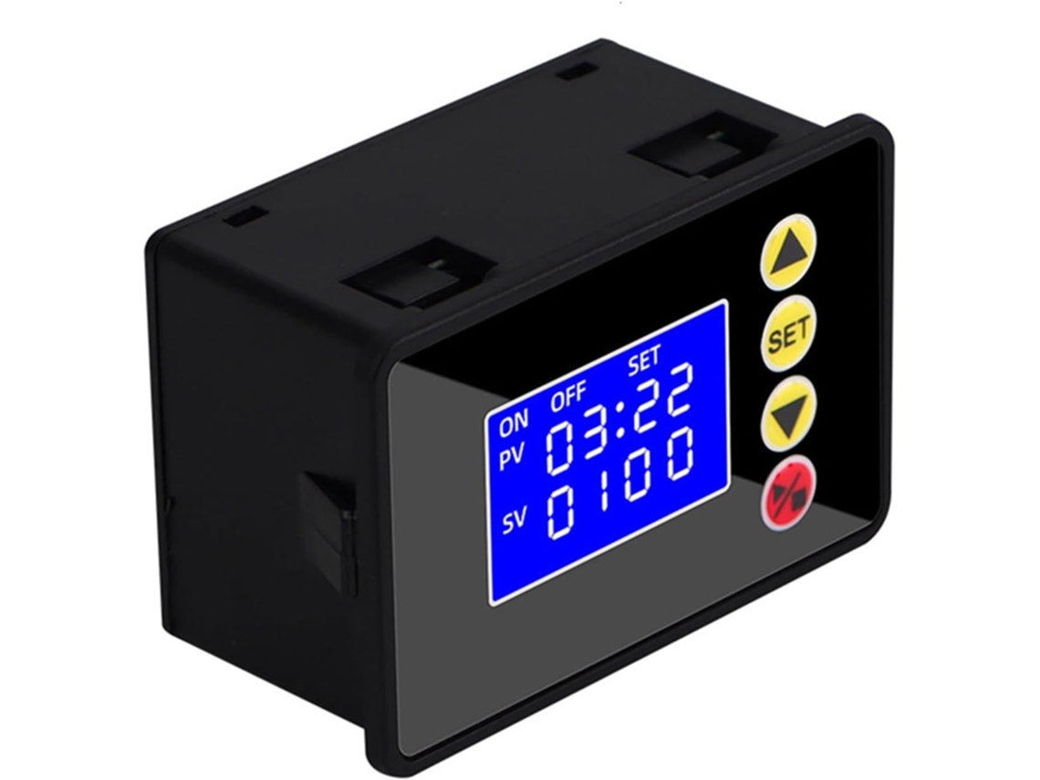 Relé Temporizador Digital Com Display Lcd 24v Ac110-220v Material Abs