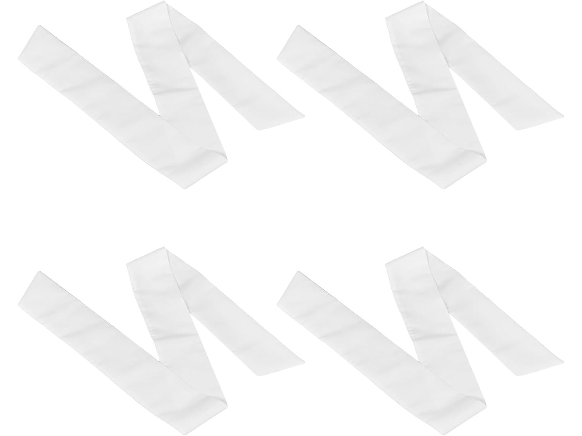 Conjunto De 4 Faixas Brancas Para Coroa, Medindo 54 X 3,5 Polegadas, Em Poliéster