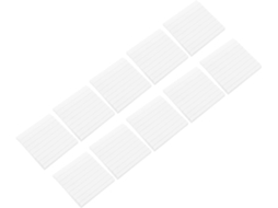 10 Peças Blocos-notas Adhésifs Carrés Em Papel Kraft Blanc Linhas Transversais, 10 Cadernetas Para Prêmio De