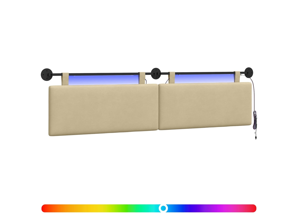 Conjunto 1 Cabeceira Suspensa Vidaxl Verde Cordão (210 X 55 X 5 Cm)