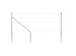 Conjunto 1 Poste De Cerca Externo Vidaxl Prateado Aço (50 X 0,8 M)