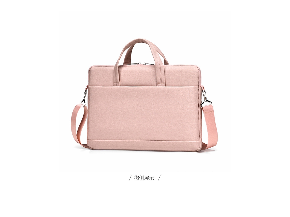Bolsa Transversal/pasta Para Laptop (pequena, Rosa, 13 Polegadas), Grande Capacidade, Resistente A Impactos.