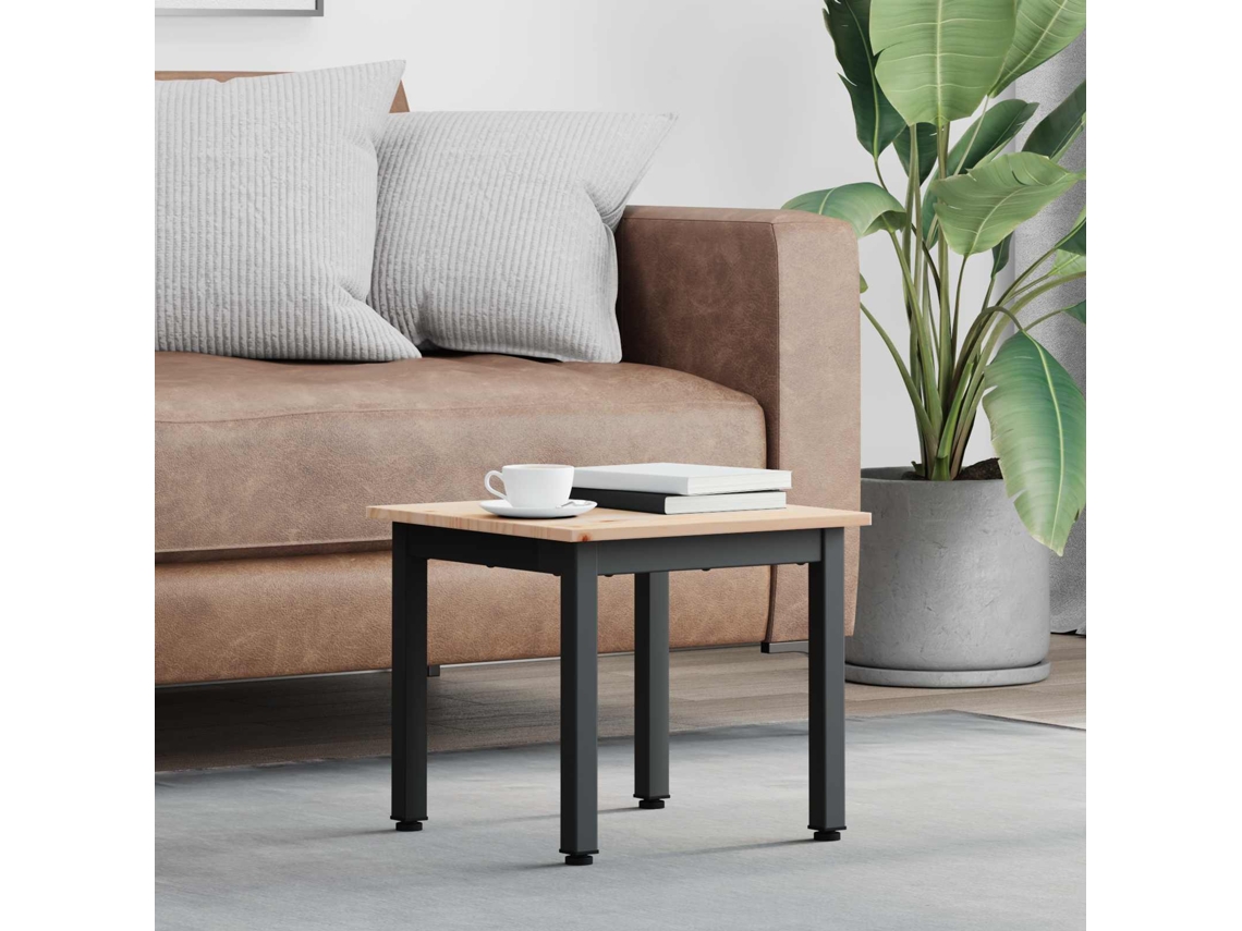 Vidaxl Mesa De Centro Natural 40 X 40 X 36 Cm