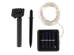 Fio de Cobre Solar Led 10m 100 LEDs Luz Quente com 8 Modos IP67 Jardim Festa S/MARCA