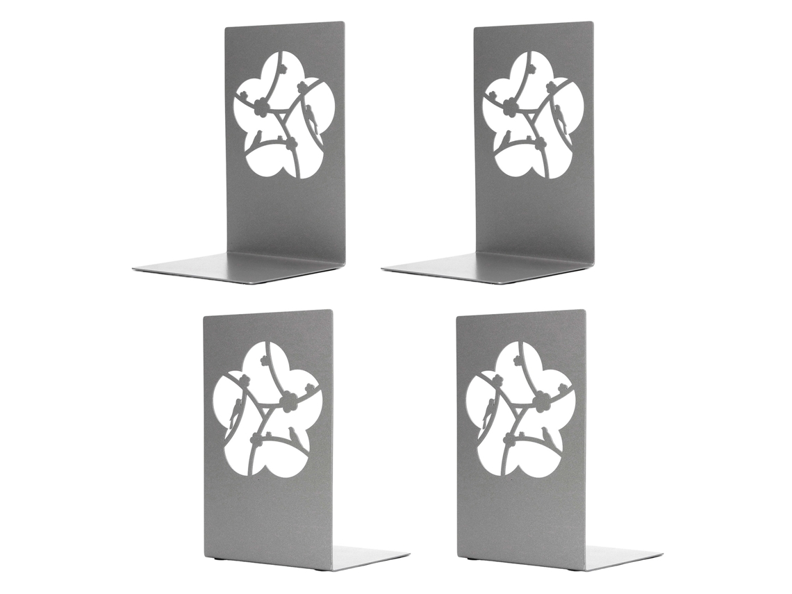 4 Sujetalibros De Metal Antideslizantes, Diseño Único Y Exquisito, Portátiles, Resistentes, Decorativos, De Escritorio, Con Flores.