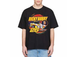Rockinstone Talladega Nights Movie Ricky Bobby Swirl Black Adult T-shirt Size:xl
