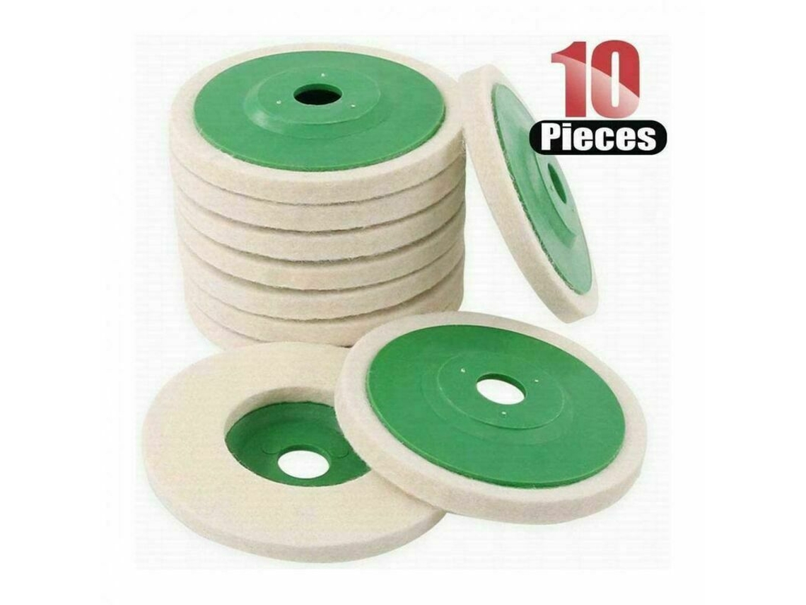 Disco De Polimento Para Esmerilhadeira, 10 Peças, 10 Cm, 4 Polegadas