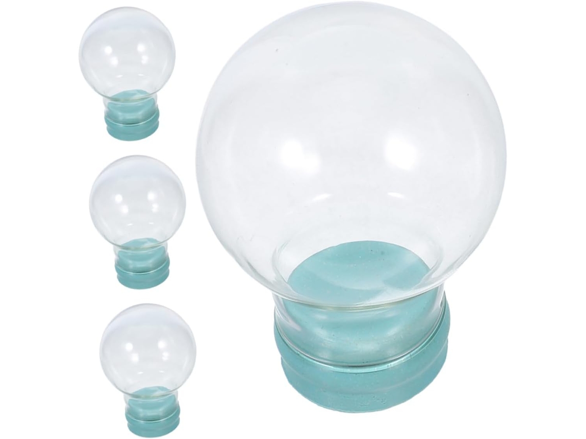 Conjunto De 4 Globos De Neve De Vidro Grosso E Transparente, Reutilizáveis, Para Decorações De Natal Diy, Acessórios Gokoco