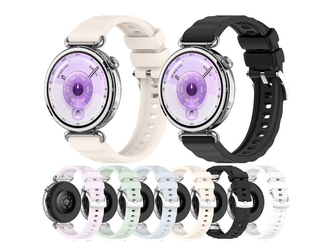 Pulseira De Silicone Texturizada Com Efeito Ondulado E Botão De Liberação Rápida, 18 Mm