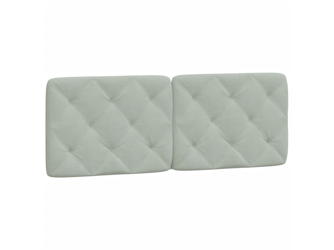 Almofada de cabeça 120 cm Veludo Cinzento light MAISON EXCLUSIVE