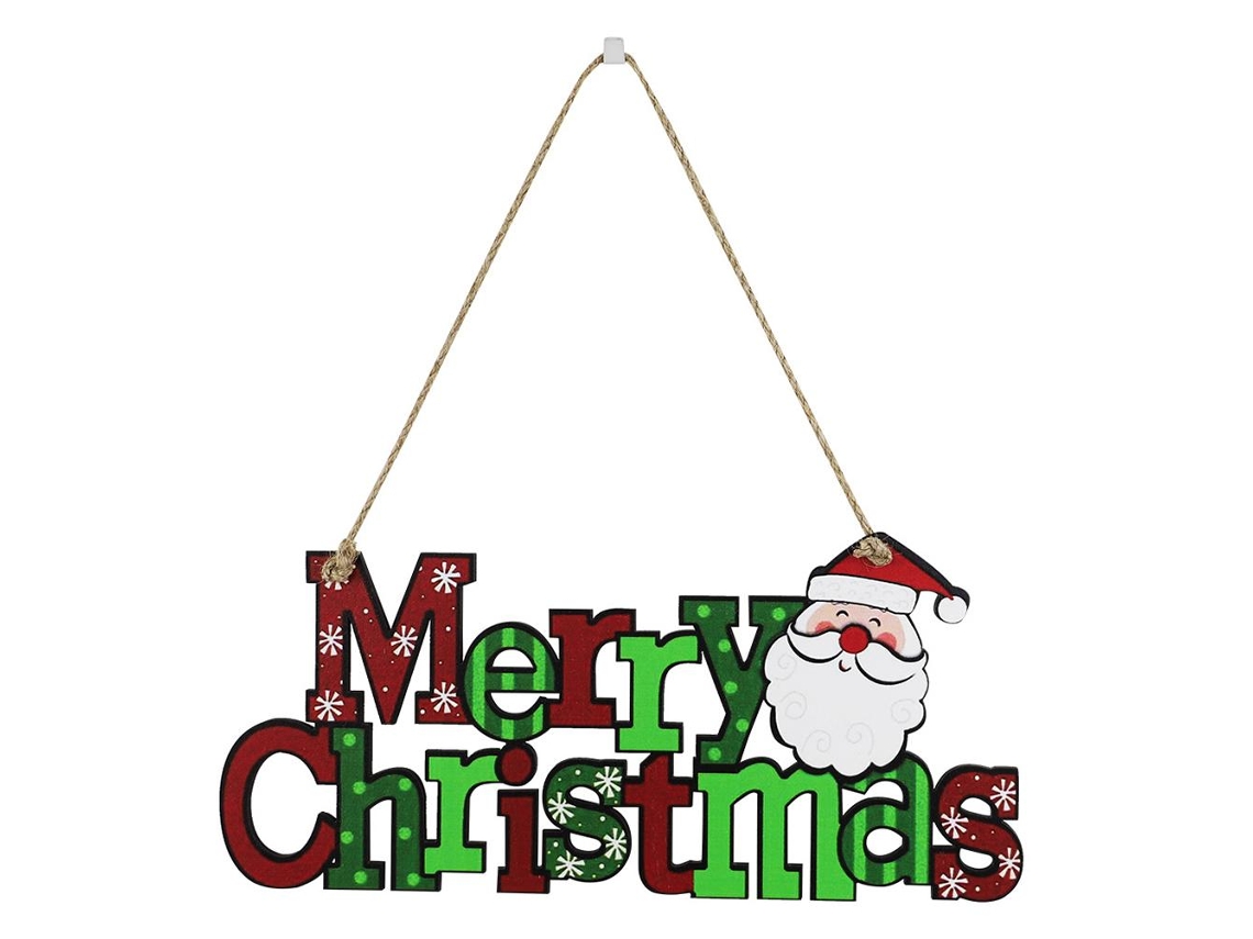 Painel Decorativo de Natal com Santa e Boneco de Neve, Parede ou Porta LAXISCREED